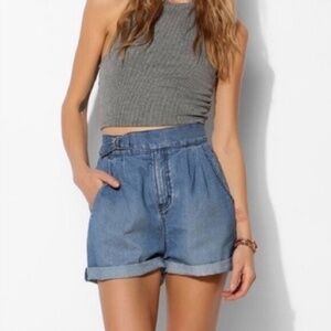 UO BDG High-Rise Belted Denim Shorts 2